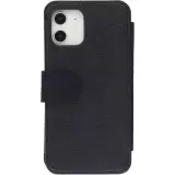 Hülle iPhone 12 / 12 Pro - Wallet schwarz Zen Tiger