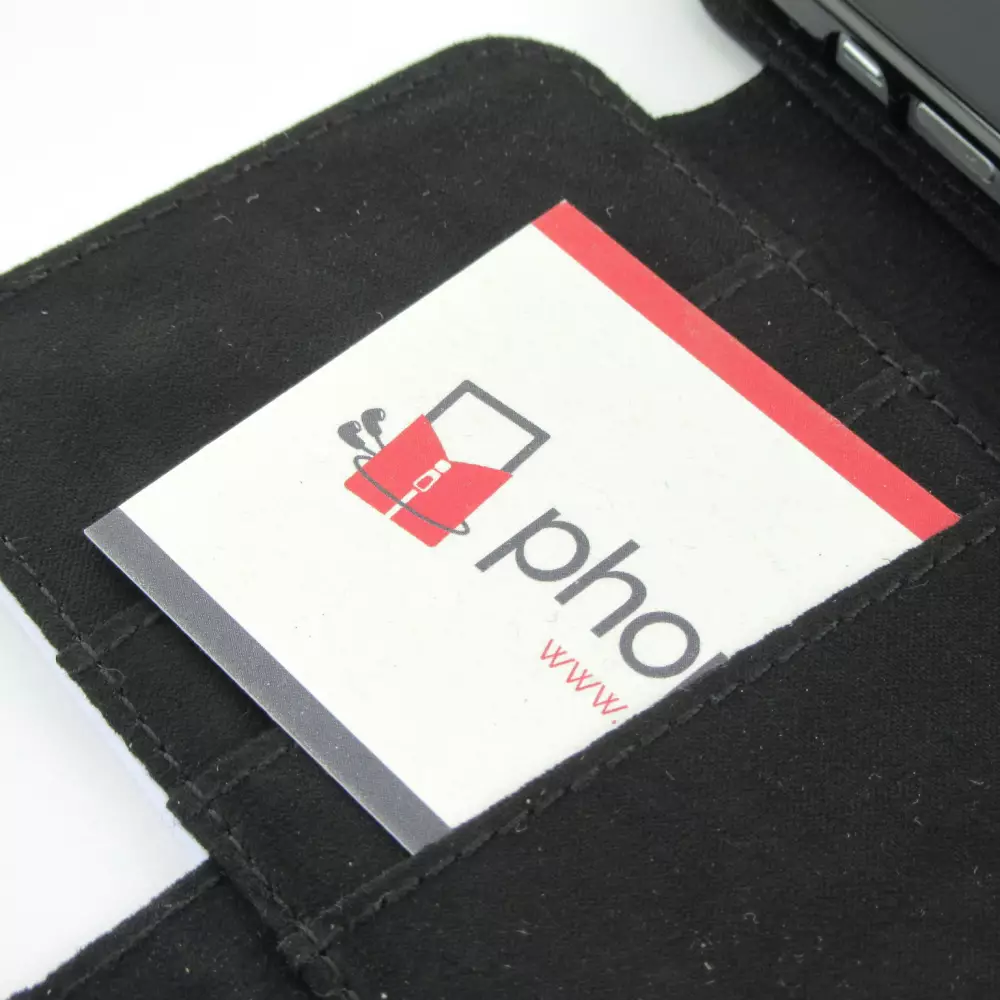 Hülle iPhone 12 / 12 Pro - Wallet schwarz Zen Tiger