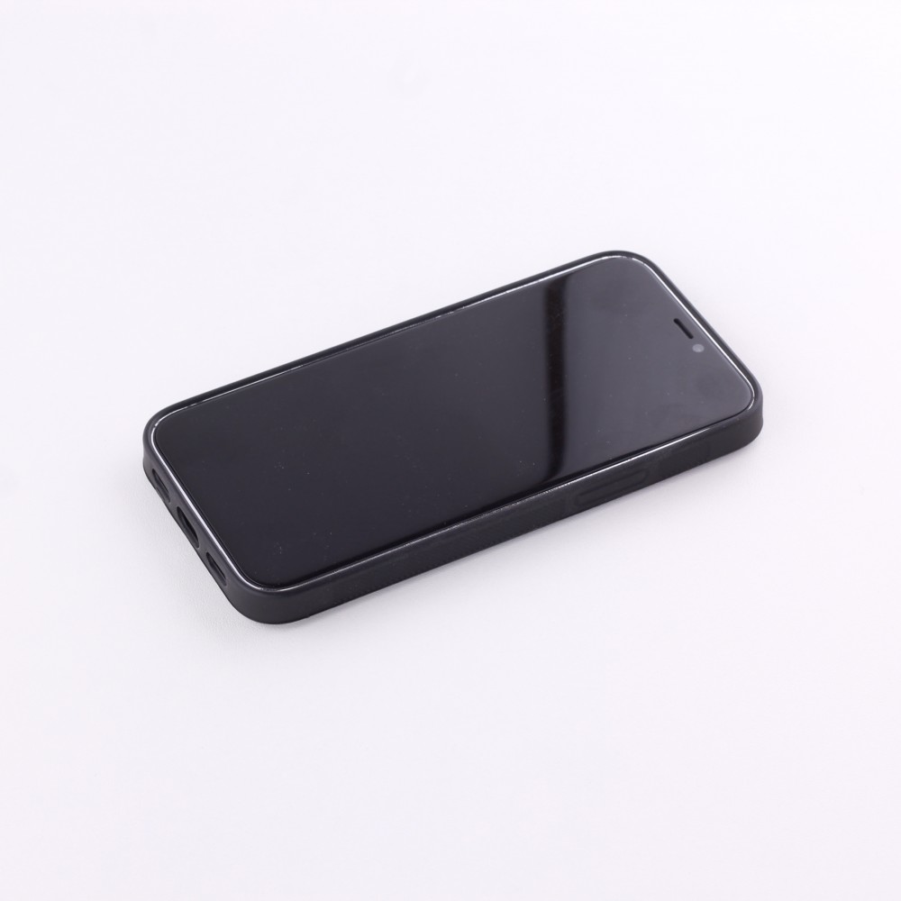 Coque iPhone 12 mini - Silicone rigide noir Summer 2025 Enjoy your life