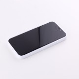 Coque iPhone 12 mini - Silicone rigide blanc Automne Magique Orange