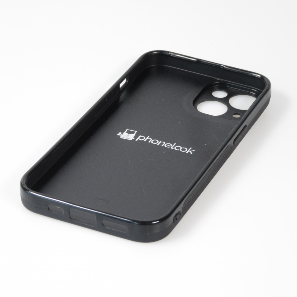 iPhone 14 Plus Case Hülle - Silikon schwarz Kanton LU weiss