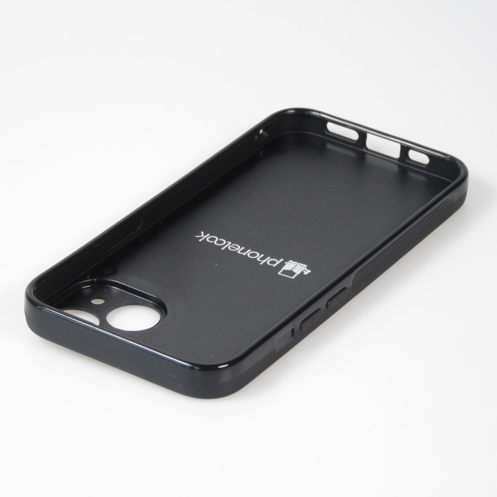 iPhone 14 Plus Case Hülle - Silikon schwarz Kanton LU weiss