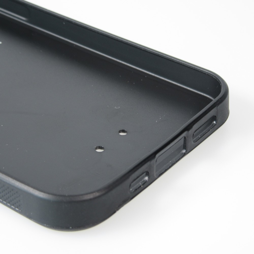 Coque iPhone 15 Pro Max - Silicone rigide noir 100% unique générée par intelligence artificielle (AI) avec vos idées