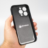 iPhone 15 Pro Case Hülle - Silikon schwarz Kanton NW weiss