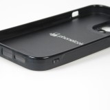 iPhone 15 Pro Case Hülle - Silikon schwarz Kanton NW weiss