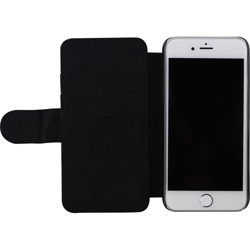 Coque iPhone 7 / 8 / SE (2020, 2022) - Wallet noir Summer 2025 Bring me to the beach