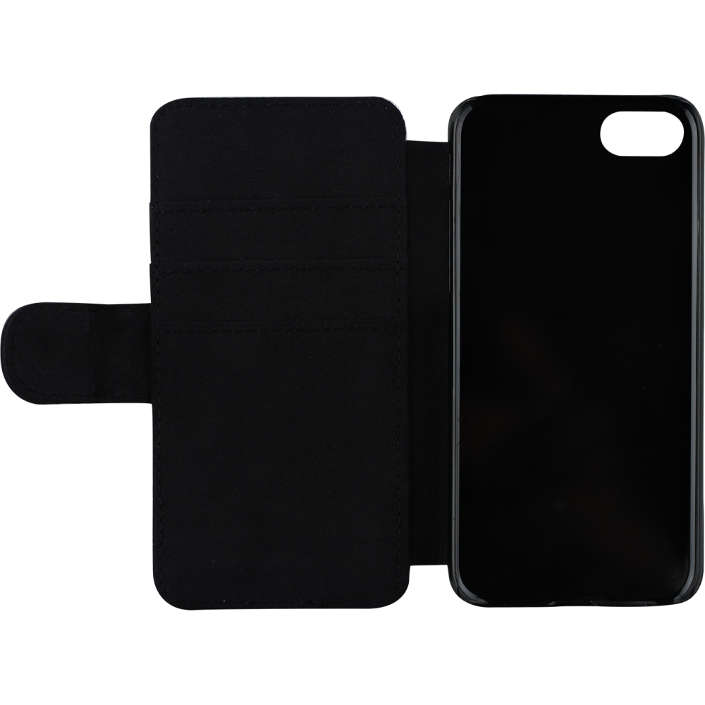 Coque iPhone 7 / 8 / SE (2020, 2022) - Wallet noir Summer 2025 Bring me to the beach