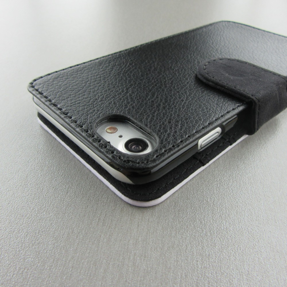 Coque iPhone 7 / 8 / SE (2020, 2022) - Wallet noir Summer 2025 Bring me to the beach