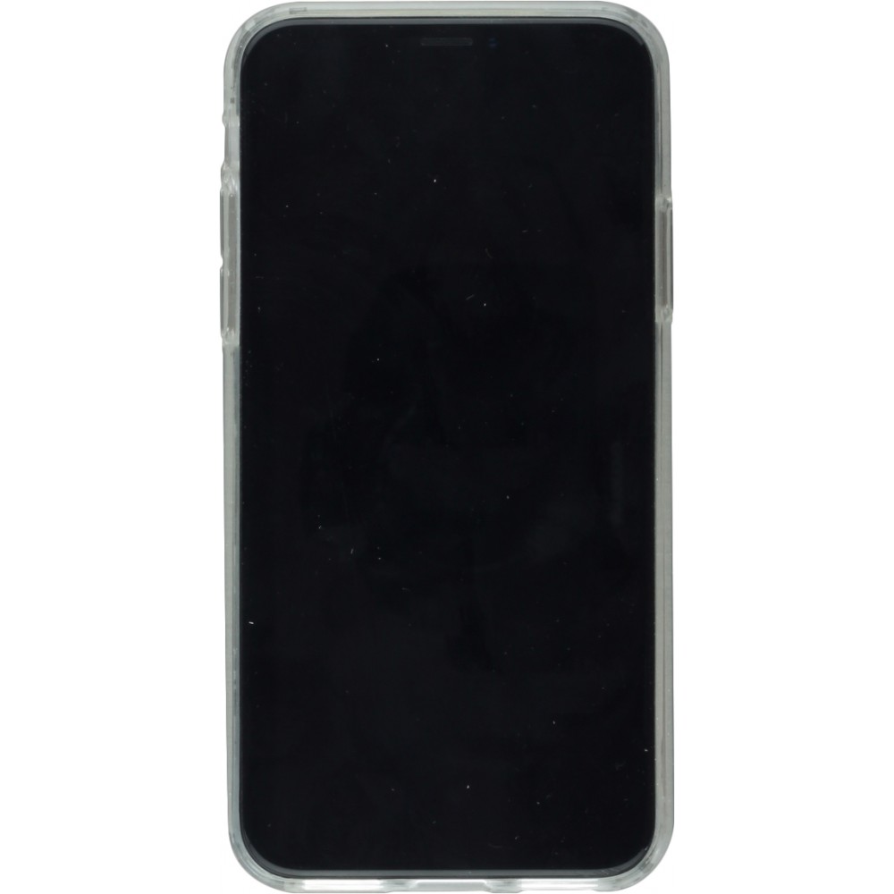 iPhone X / Xs Case Hülle - Gummi transparent Türkei personalisierbares Fussballtrikot