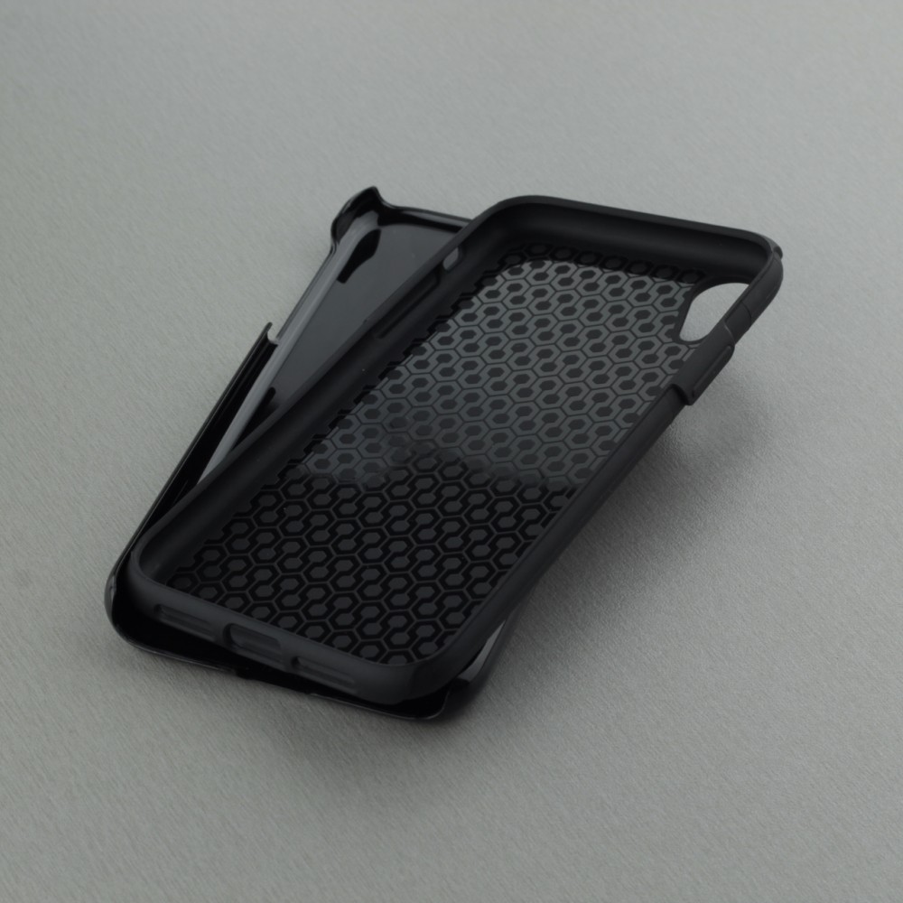 Coque iPhone XR - Hybrid Armor noir Summer 2025 Pattern papaya