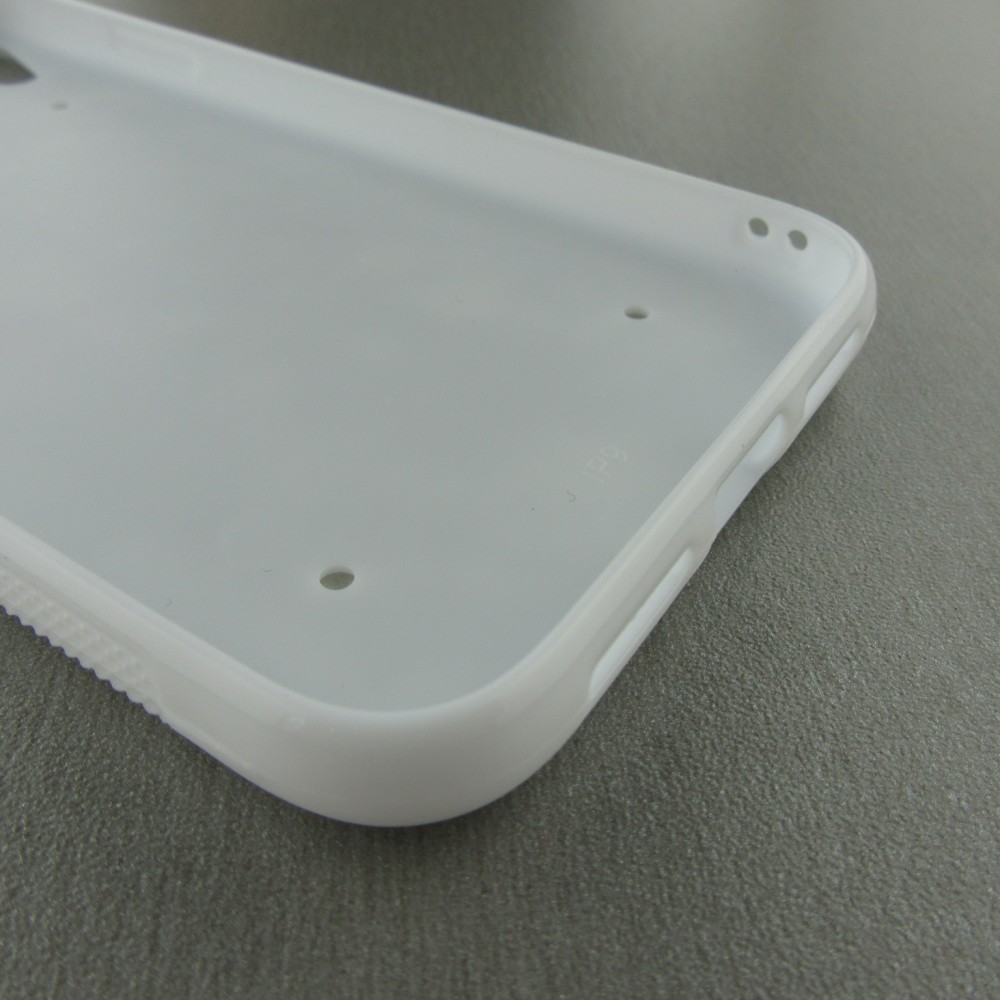 Coque iPhone XR - Silicone rigide blanc Maillot de football Portugal Extérieur personnalisable