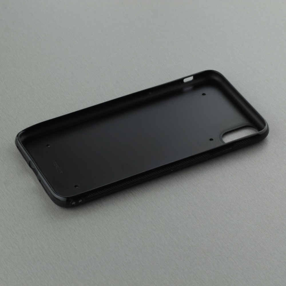 iPhone Xs Max Case Hülle - Silikon schwarz Valentine 2024 heart gradient