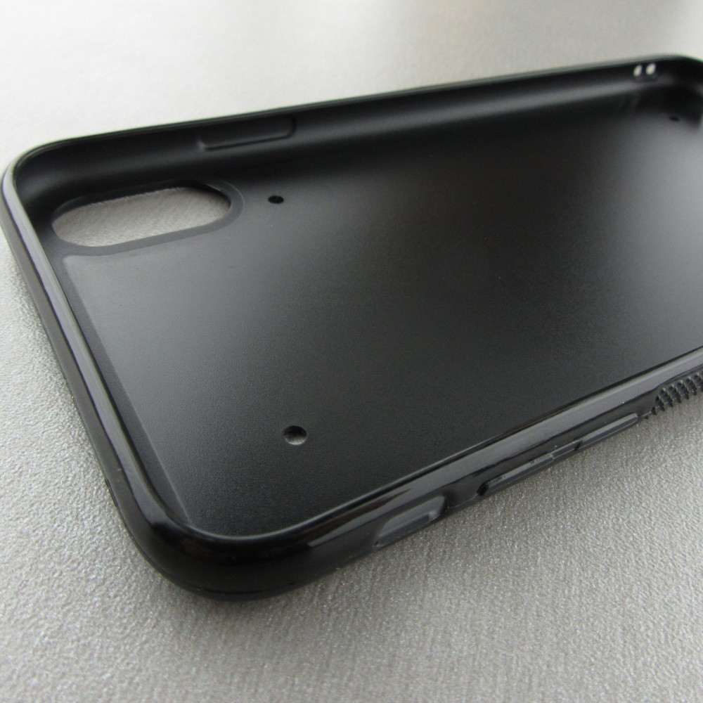 iPhone Xs Max Case Hülle - Silikon schwarz Valentine 2024 heart gradient