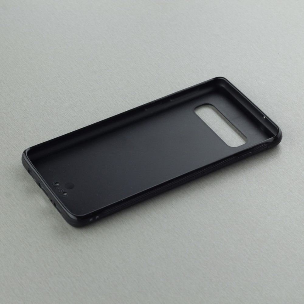 Coque Samsung Galaxy S10 - Silicone rigide noir Canton UR blanc