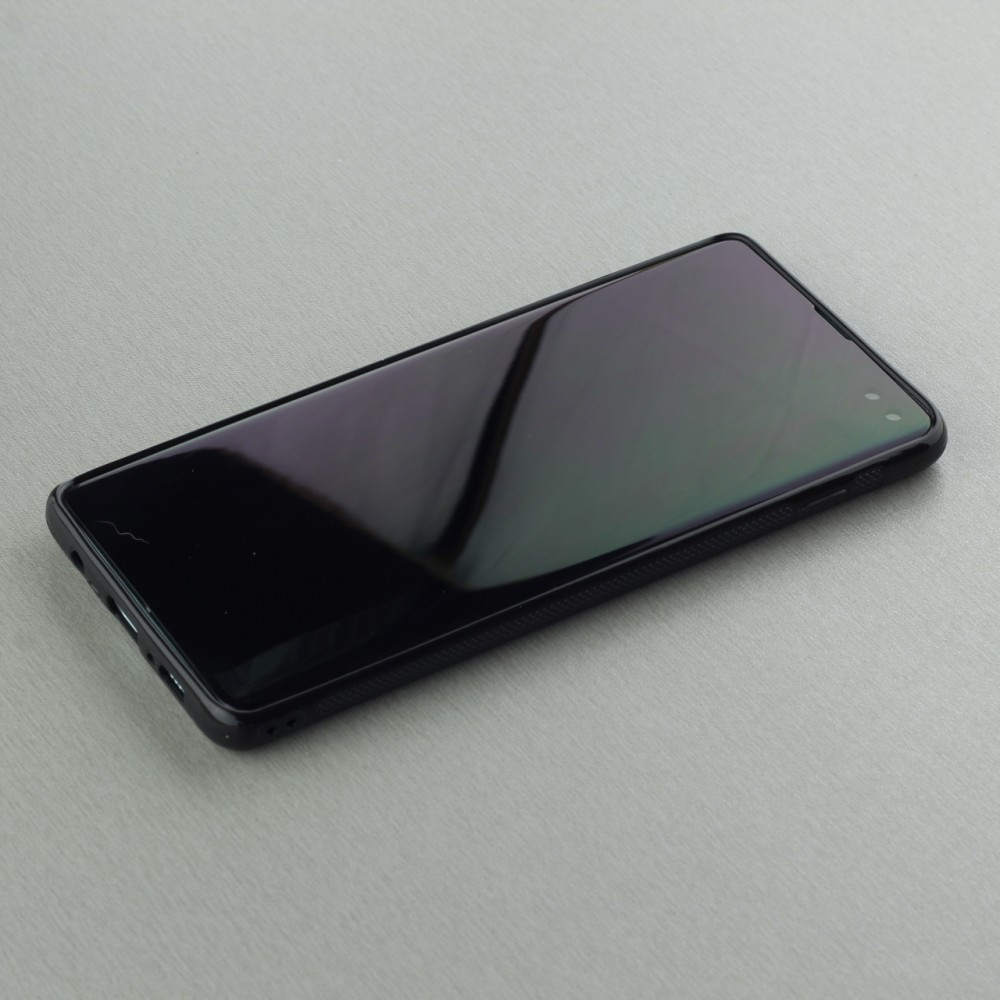 Samsung Galaxy S10+ Case Hülle - Silikon schwarz Kanton CH weiss