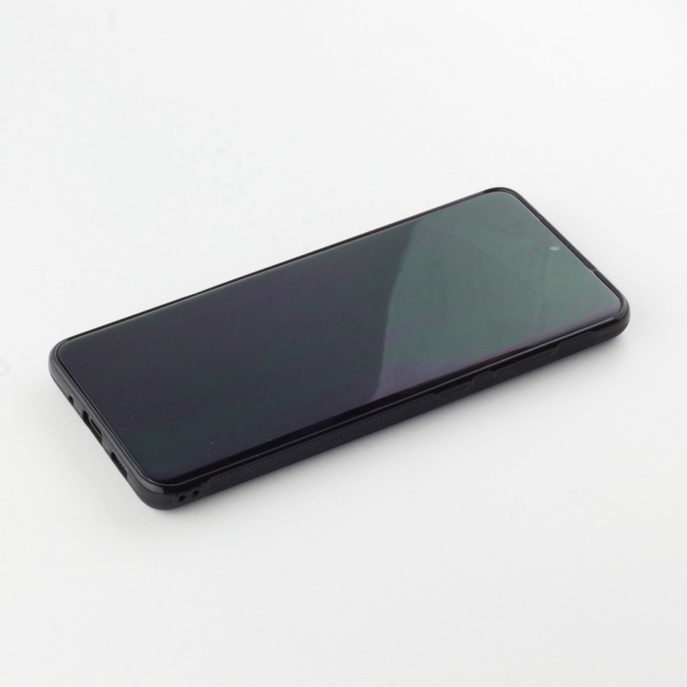 Coque Samsung Galaxy S20 Ultra - Silicone rigide noir Canton TI blanc