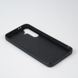 Coque Samsung Galaxy S24 FE - Silicone rigide noir Valentine 2024 Coeur Noir Abstrait