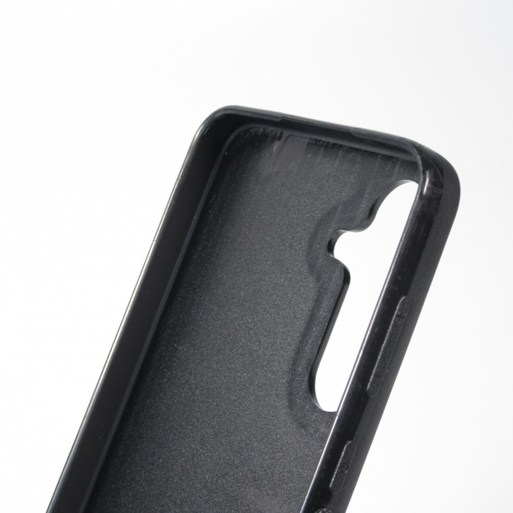 Coque Samsung Galaxy S24 FE - Silicone rigide noir Valentine 2024 Coeur Noir Abstrait