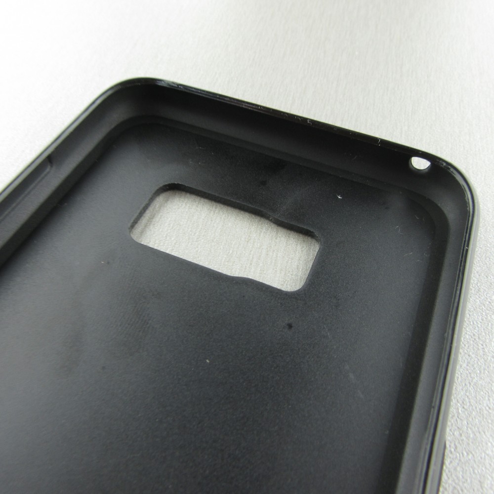 Coque Samsung Galaxy S8+ - Silicone rigide noir Canton VS blanc