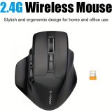 Souris de gaming sans fil E-YOOSO X-31 ergonomique 5 DPI avec adaptateur USB-A - Noir