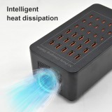 Station de charge multiple USB-C et USB-A 150W bloc avec 30 ports pour smartphones tablettes et accessoires - Noir