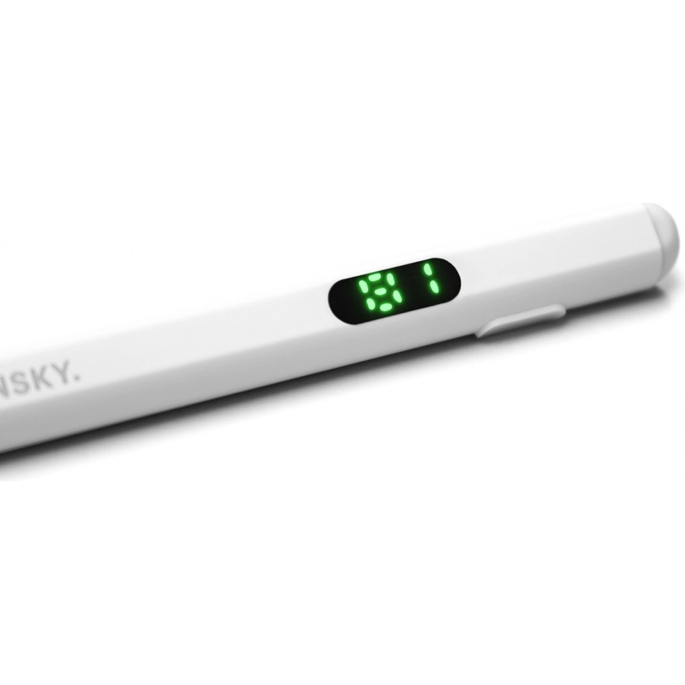 Stylo actif universel Wozinsky pour Android et iOS (sans fil, se charge en USB-C) - Blanc