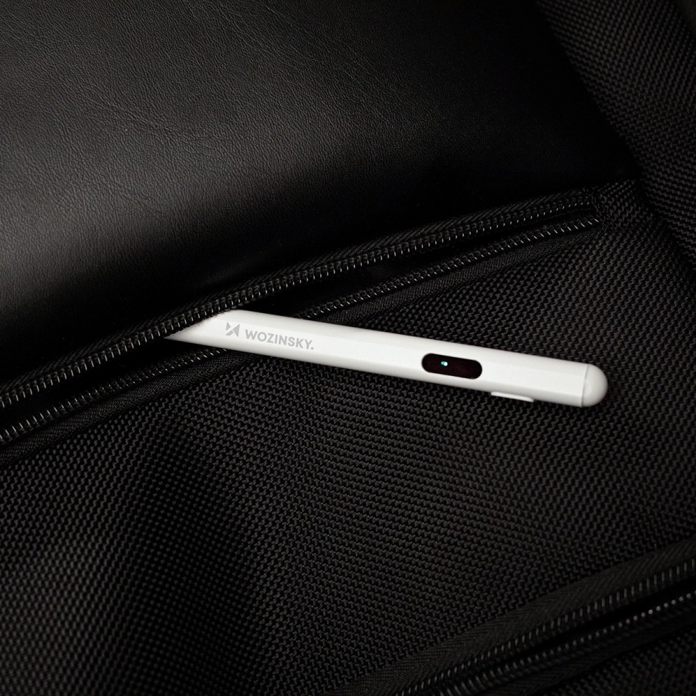 Stylo actif universel Wozinsky pour Android et iOS (sans fil, se charge en USB-C) - Blanc