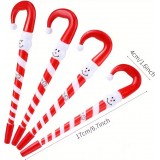 Stylo de No&euml;l sucre d&rsquo;orge de bonhomme de neige id&eacute;al pour cadeaux et surprises - Rouge