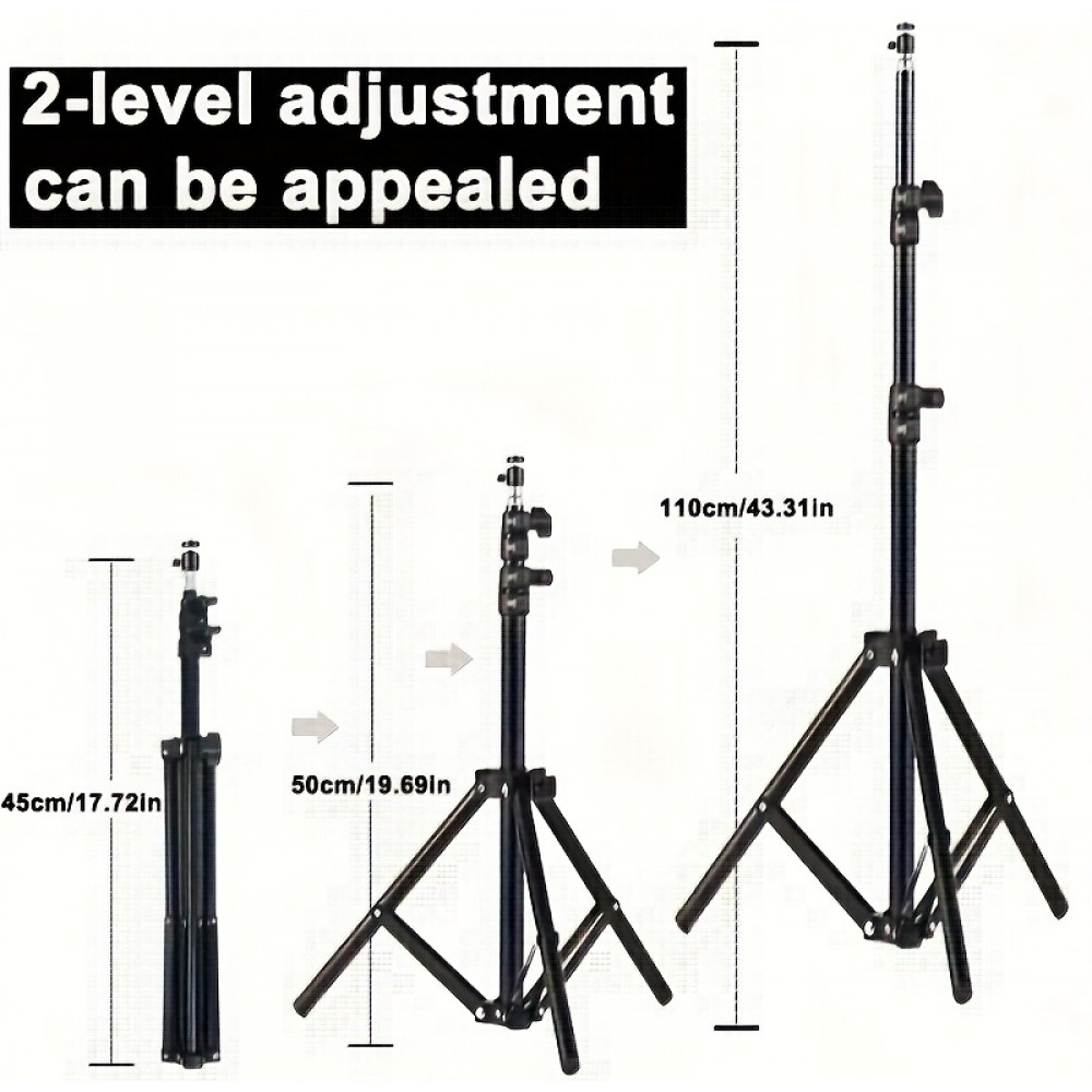 Support de projecteur trépied rétractable HY300 Pro hauteur ajustable jusqu'à 110cm - Noir