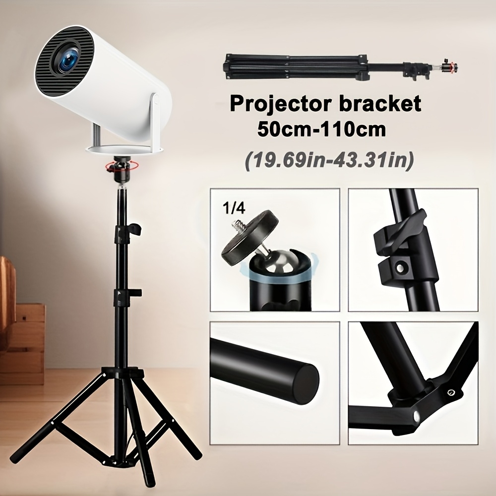 Support de projecteur trépied rétractable HY300 Pro hauteur ajustable jusqu'à 110cm - Noir