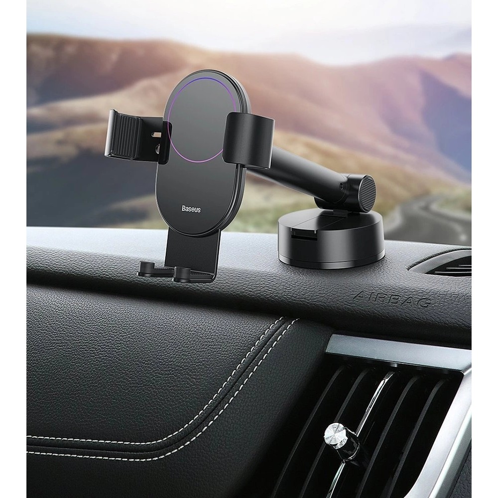 Support de voiture télescopique gravité pour pare-brise Baseus (SUYL-JY01) - Noir