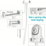 Support flexible universel baby phone pour téléphone ou caméra pivotant en silicone ajustable à différentes surfaces - Blanc