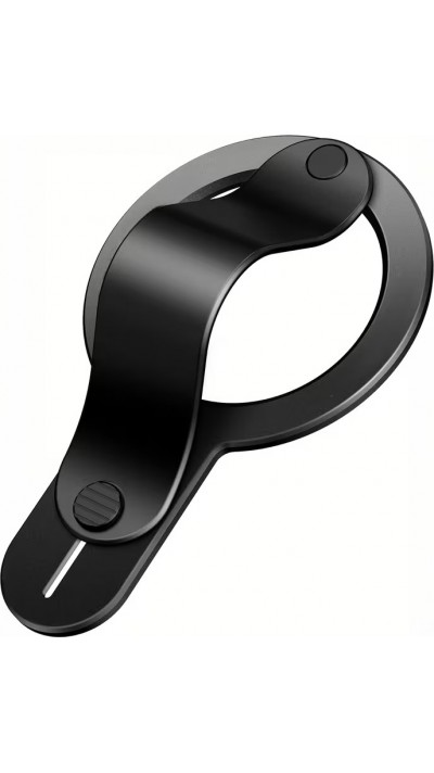 Support magn&eacute;tique MagSafe iPhone 17/16/15/14/13/12 anneau pliable d&eacute;tachable grip s&eacute;curis&eacute; en alliage zinc avec adaptateur inclus - Noir