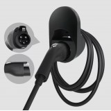 Support mural de stationnement pour c&acirc;ble de recharge voiture &eacute;lectrique Type 1 - Noir