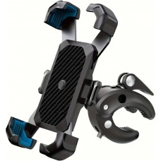 Support t&eacute;l&eacute;phone 4 griffes antichoc fixation guidon v&eacute;lo moto poussette ou scooter robuste et s&eacute;curis&eacute; - Noir