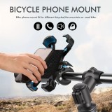 Support t&eacute;l&eacute;phone 4 griffes antichoc fixation guidon v&eacute;lo moto poussette ou scooter robuste et s&eacute;curis&eacute; - Noir