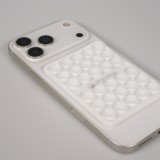 Support téléphone universel ventouse PhoneLook avec fixation autocollante en silicone - Blanc