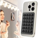 Support téléphone universel ventouse PhoneLook avec fixation autocollante en silicone - Noir