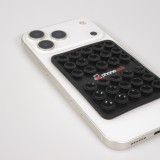 Support téléphone universel ventouse PhoneLook avec fixation autocollante en silicone - Noir
