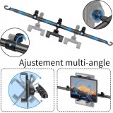 360° drehbarer Universeller Tablet/Telefon Halter für Autositz Kopfstütze mit verstellbarem und sicherem Rücksitzhalter - Schwarz