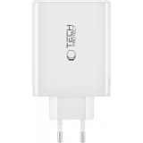 Tech-Protect NC100W-GAN chargeur 100W 3x USB-C PD / USB-A QC 3.0 - Blanc