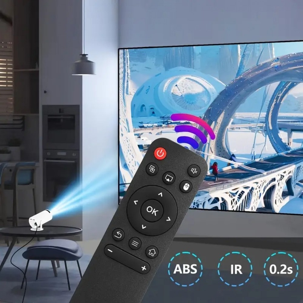 Télécommande de rechange pour projecteurs HY300 / HY300PRO / HY320mini et HY320 compatible avec le chipset H713 (piles non incluses) - Noir