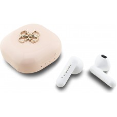 TWS Guess 4G Metal Logo écouteurs Bluetooth charge rapide 16h d'autonomie et assistant vocal - Rose