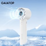 Ventilateur portable Gaiatop HF-01 rechargeable à 3 vitesses avec lampe de poche intégrée (1800mAh, USB-C) - Noir
