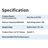 Ventilateur portable look bébé enfant avec trépied flexible pour voiture / voyage / poussette - Rose