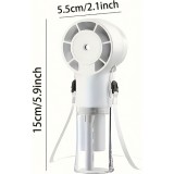 Ventilateur portable spray avec brumisateur humidificateur réserve d'eau rechargeable - Blanc