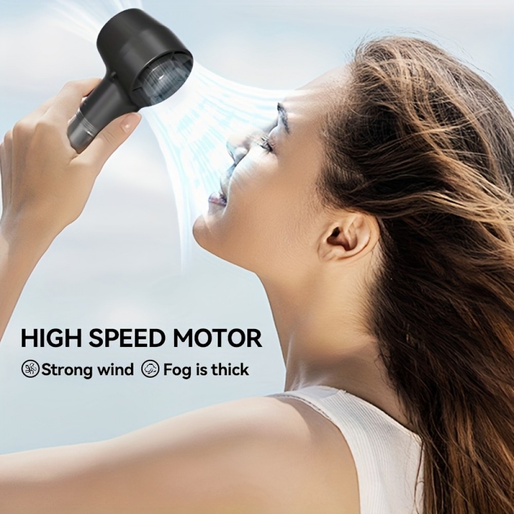 Ventilateur portable spray avec brumisateur humidificateur réserve d'eau rechargeable - Blanc