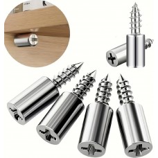 Vis à bois supports d'étagère 2 en 1 (lot de 30 pièces) - Argent