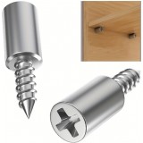 Vis à bois supports d'étagère 2 en 1 (lot de 30 pièces) - Argent