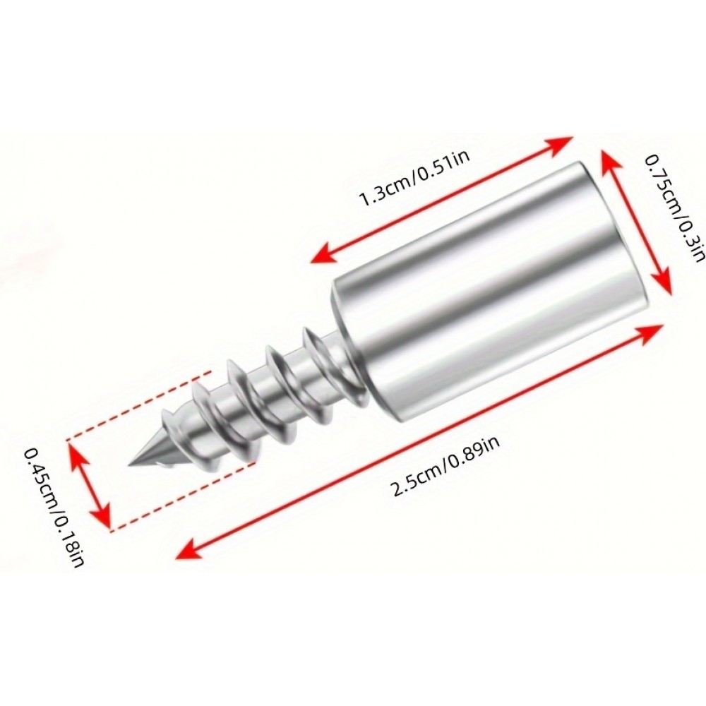Vis à bois supports d'étagère 2 en 1 (lot de 30 pièces) - Argent